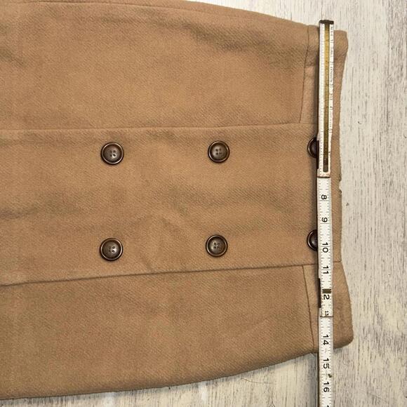 Gap Brown Academia Button Down Brown Skirt Size 0 Petite - Picture 4 of 5